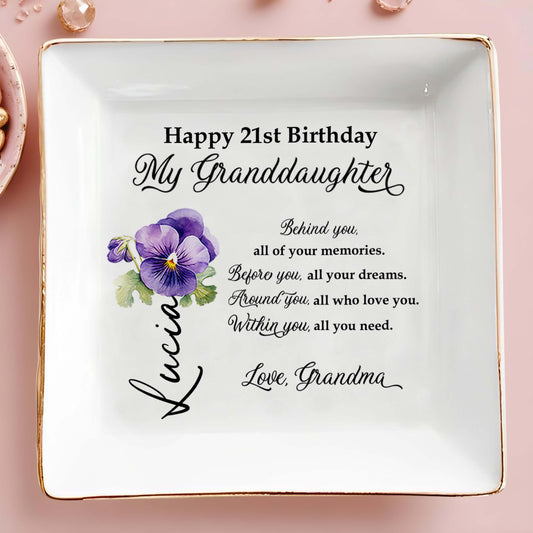 Love And Memories Jewelry Dish With Beautiful Flower