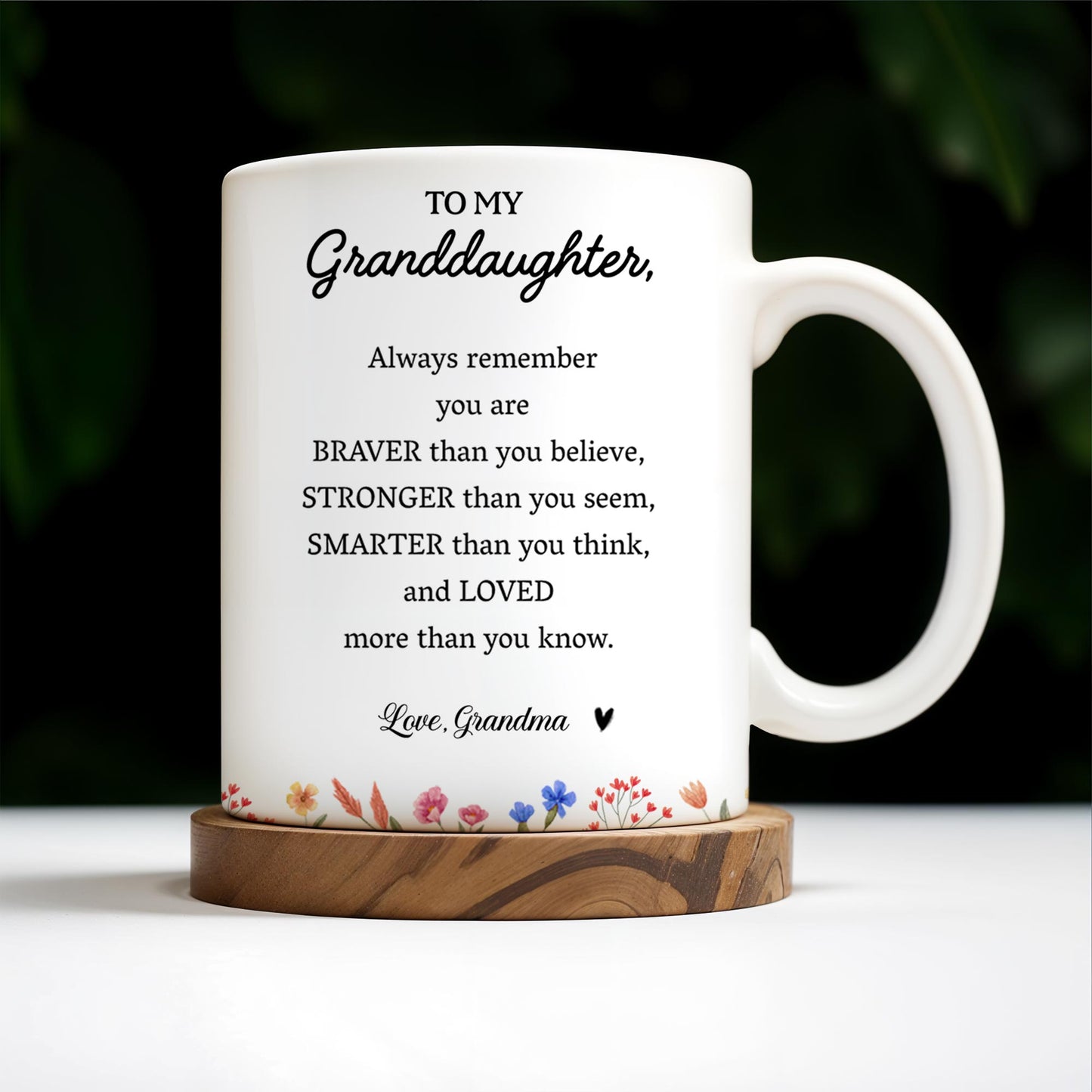 Braver, Stronger, Smarter, Loved Inspirational Quote With Bows And Hearts