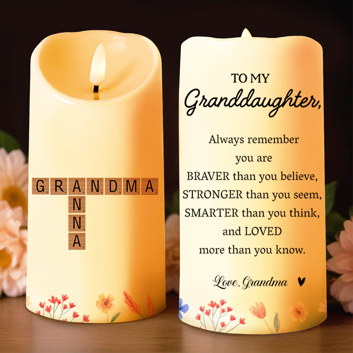 Braver, Stronger, Smarter, Loved, Floral Design