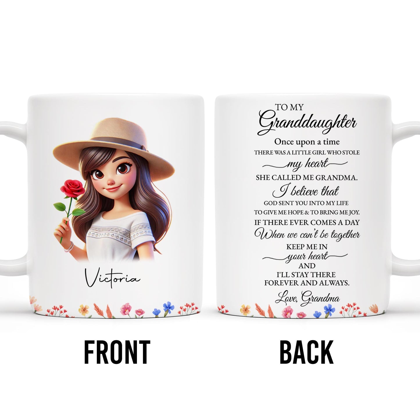 Keep Me In Your Heart Forever And Always Rose Girl Mug