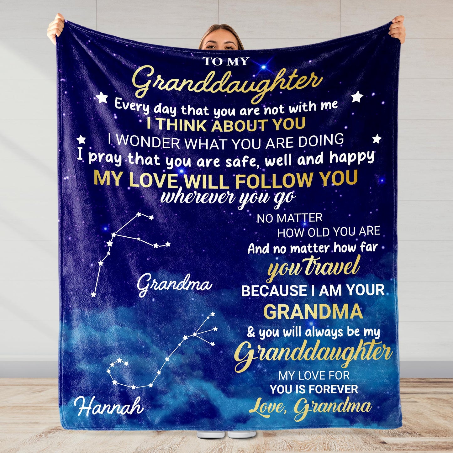 Love Will Follow You Wherever You Go Galaxy Stars Blanket