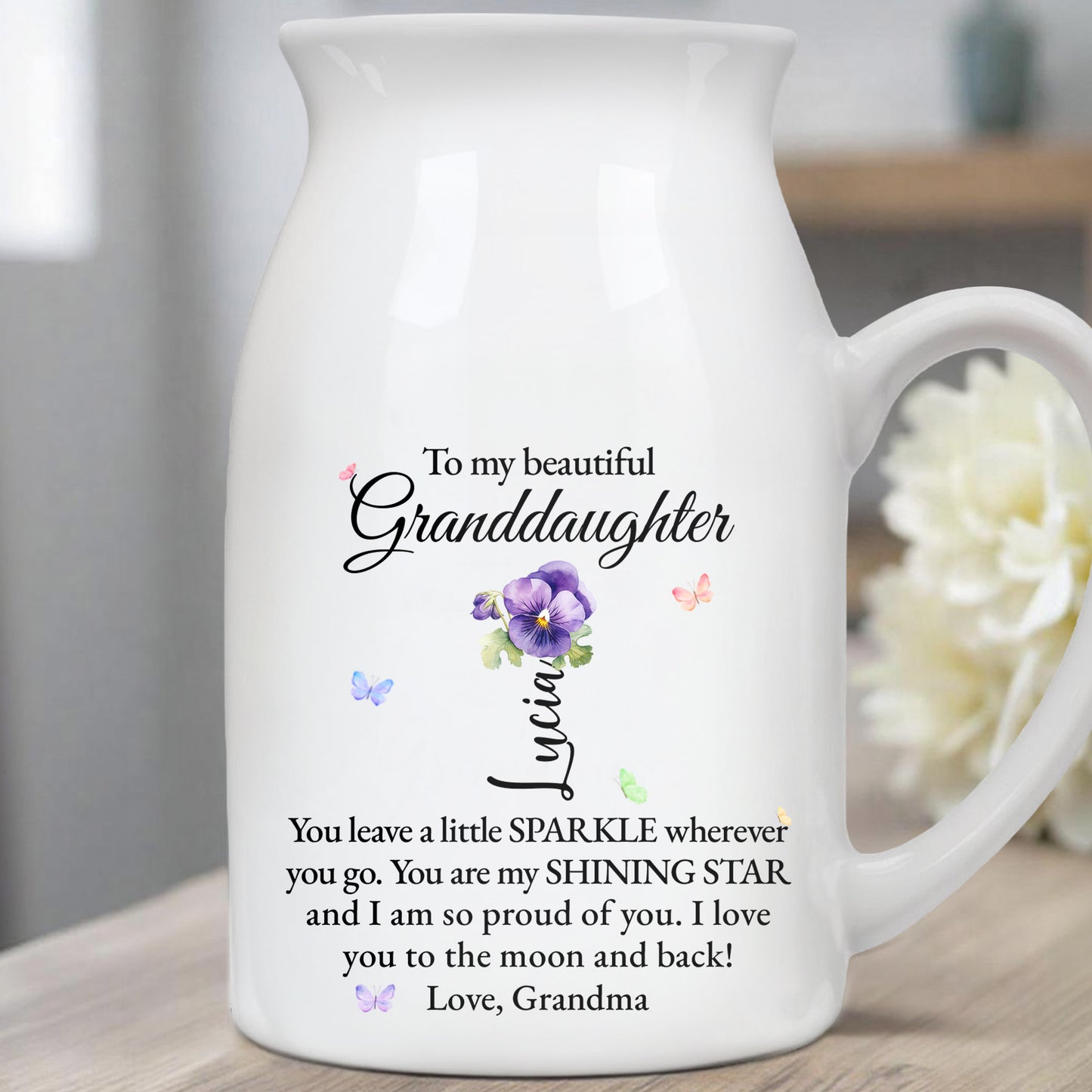 Beautiful Granddaughter Sparkle And Shine Loving Message
