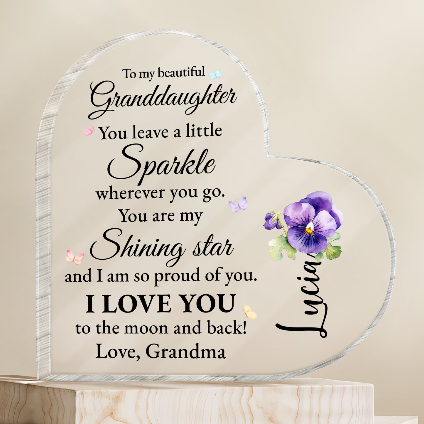 Granddaughter You Are My Shining Star Beautiful Message
