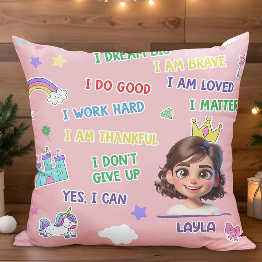 Inspirational Quotes For Young Girls Featuring Unicorn And Castle