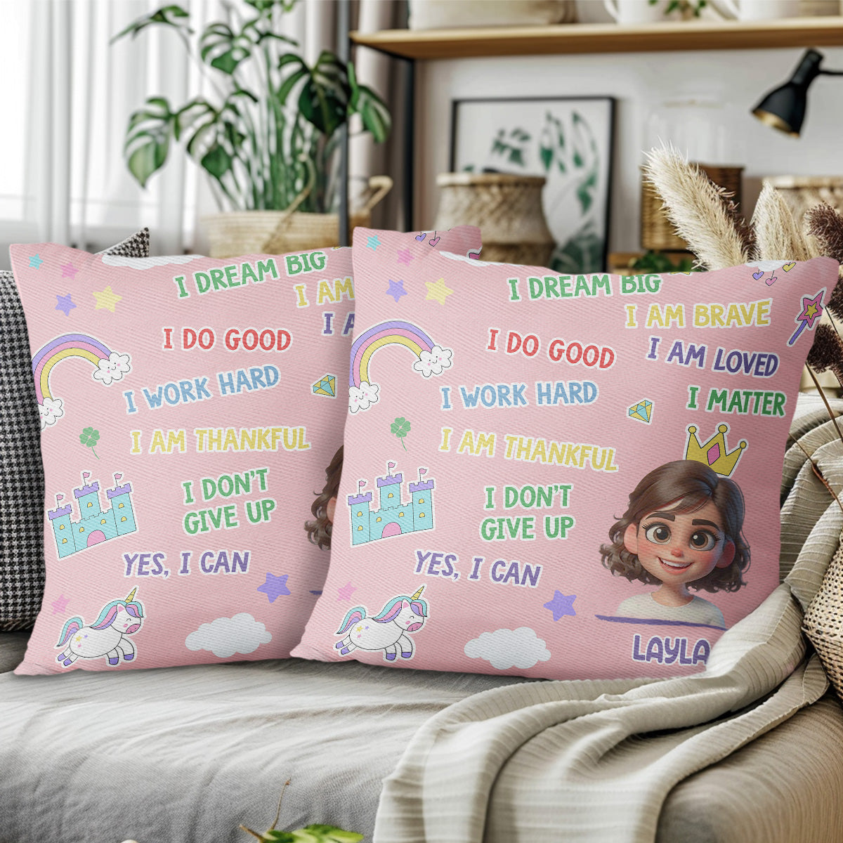 Inspirational Quotes For Young Girls Featuring Unicorn And Castle