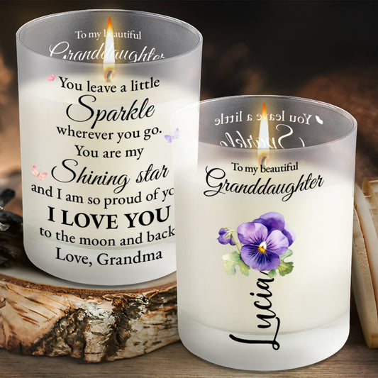 Sparkle And Shine Granddaughter Love Quote With Stars And Flowers