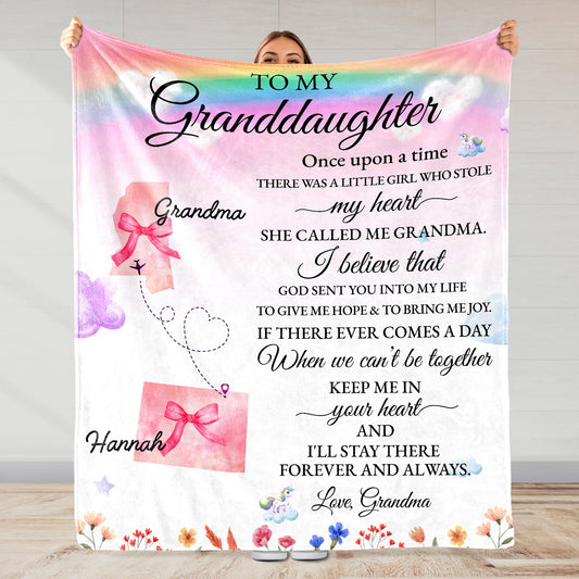 Loving Message From Grandma To Granddaughter With Heart And Unicorn