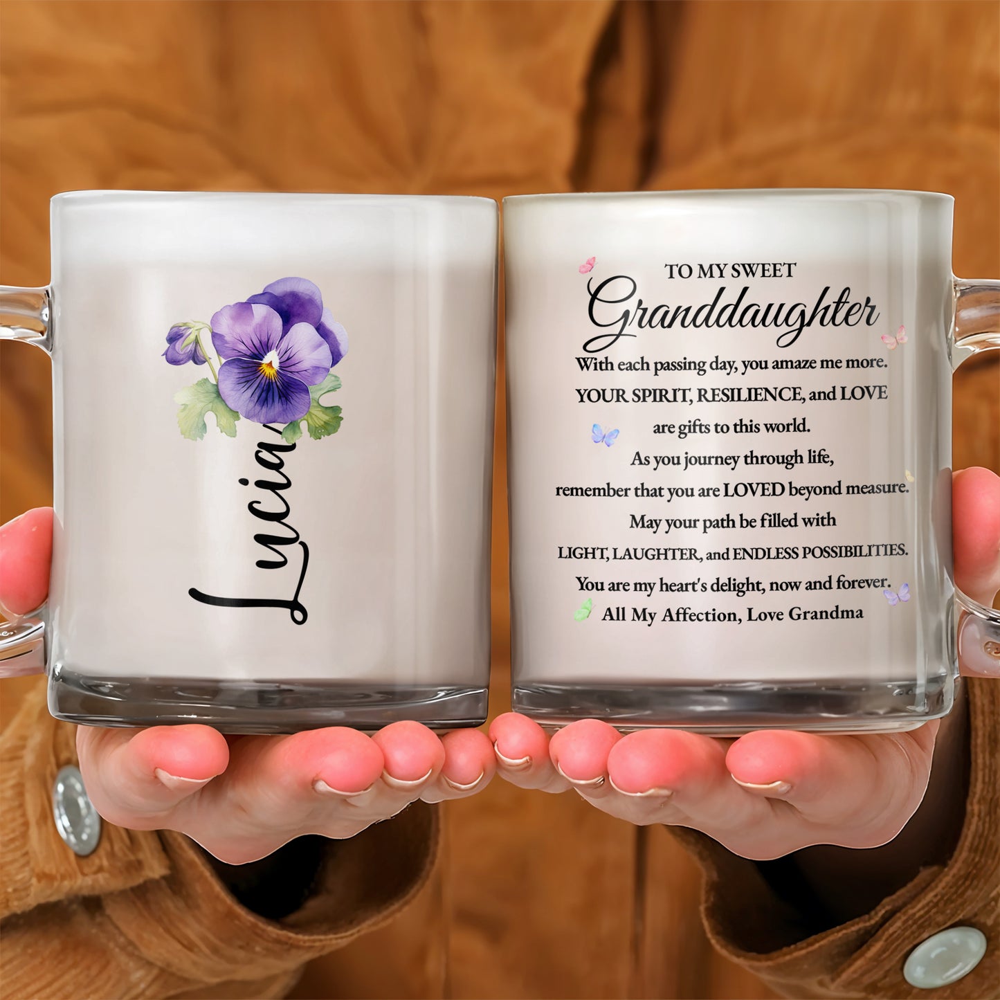 Sweet Message From Grandma To Granddaughter With Flowers
