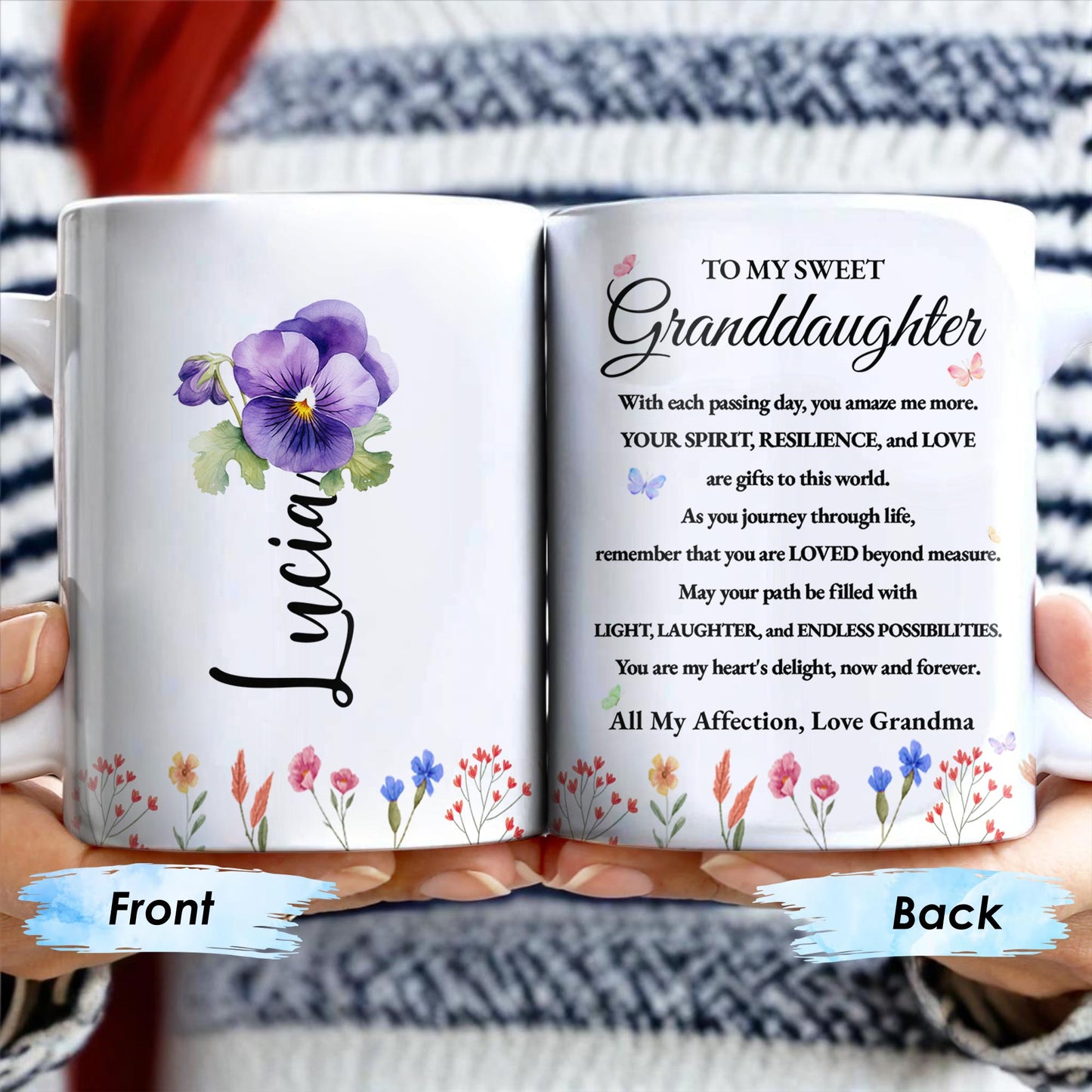 Granddaughter Pansy Flower Wildflower Love Message