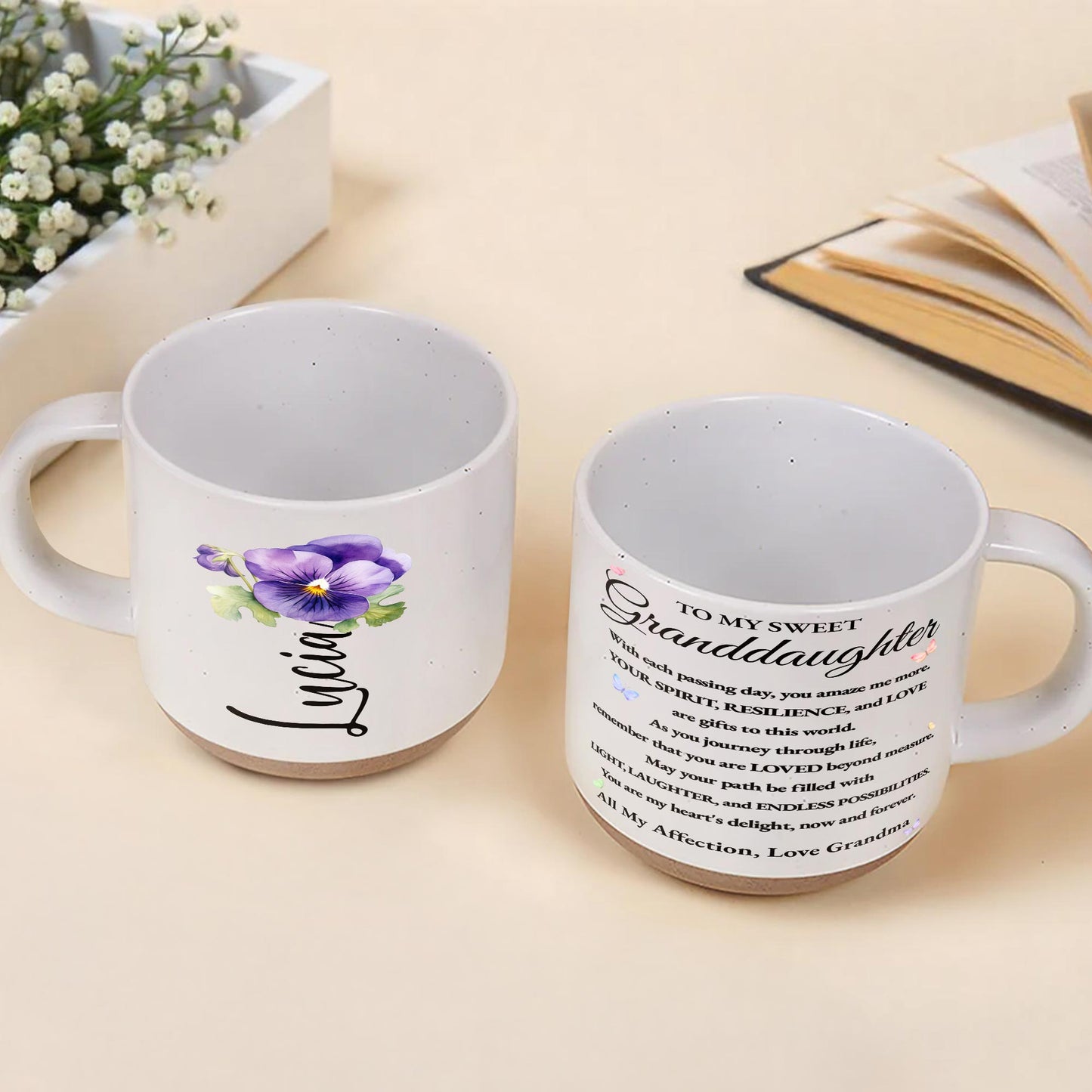 Heartfelt Message To Granddaughter Violets Mug