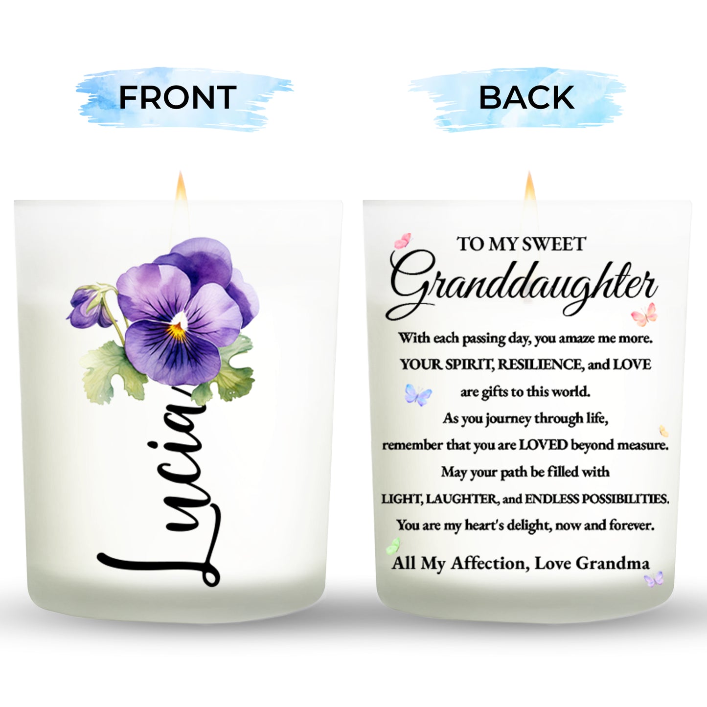 Endless Love And Laughter For Granddaughter With Flowers
