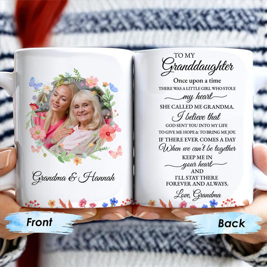 Grandma's Love And Blessings Forever Mug With Floral Heart