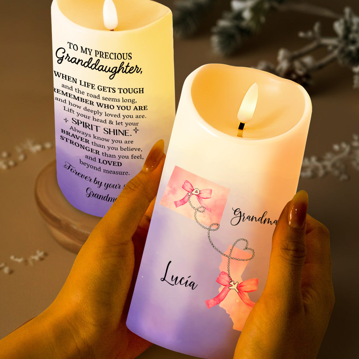 Let Your Spirit Shine, Ribbon And Heart Chain Design