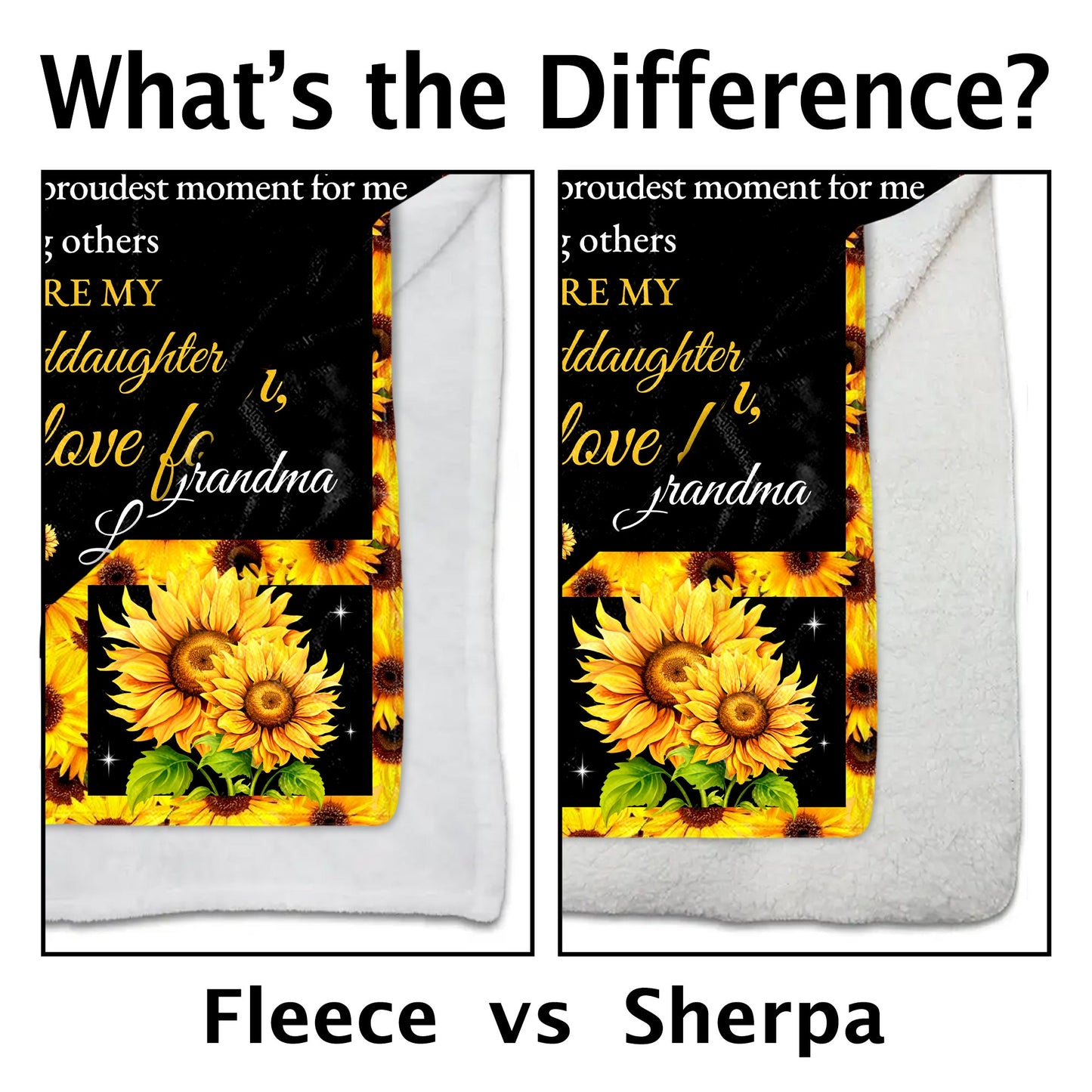 To My Granddaughter Sunflowers Design