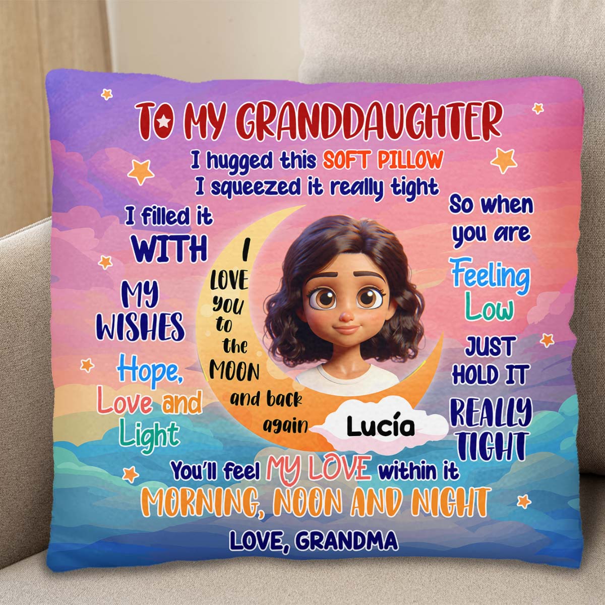 Filled With My Wishes Hope Love and Light Pillow