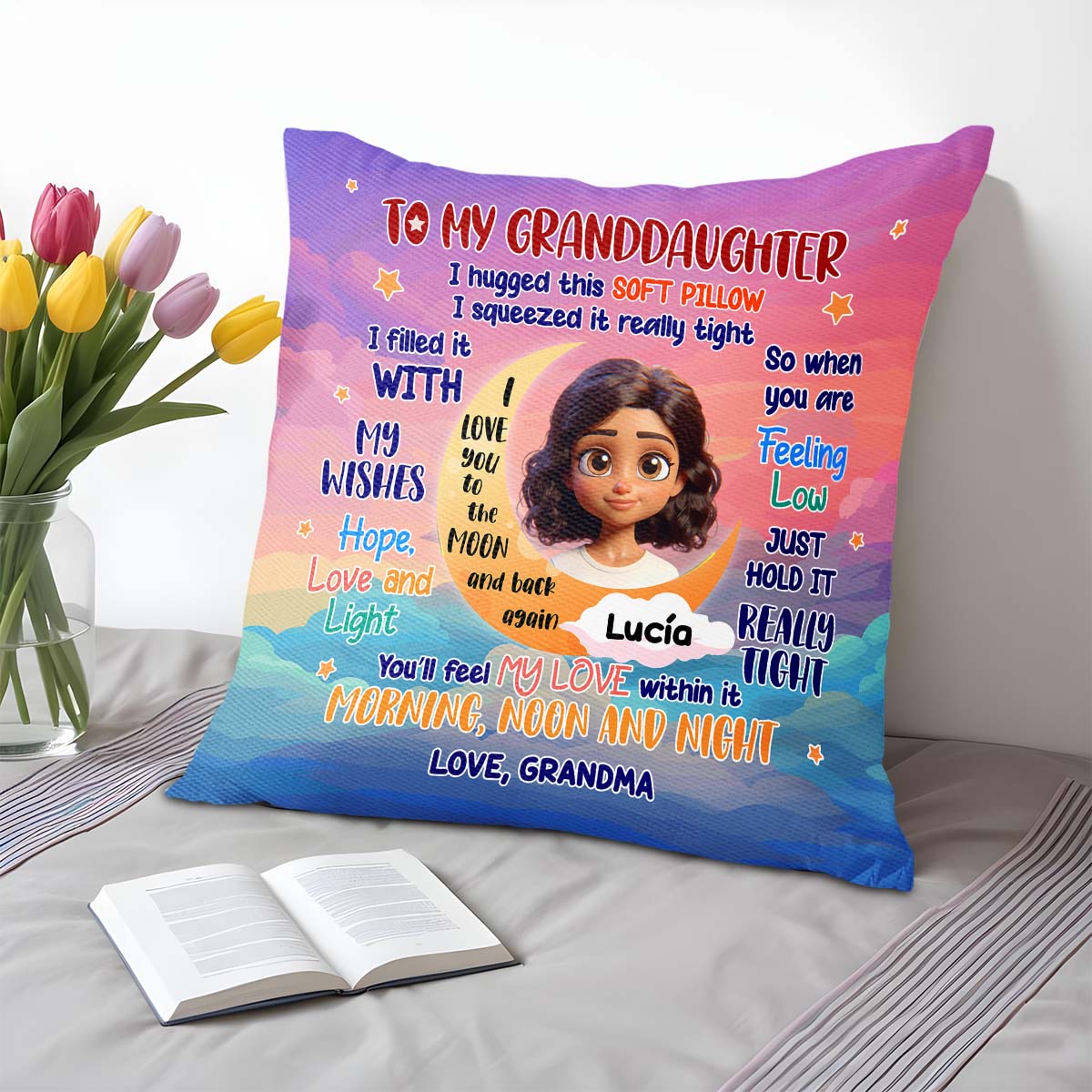Filled With My Wishes Hope Love and Light Pillow