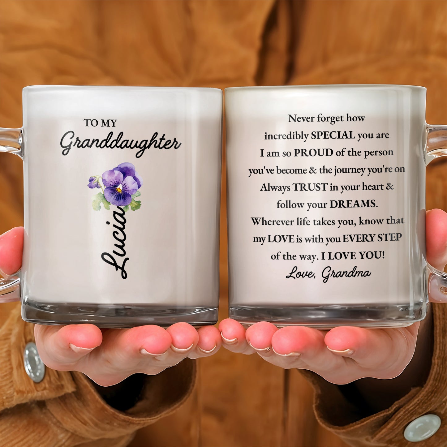To My Granddaughter Trust Your Heart Follow Your Dreams With Flowers