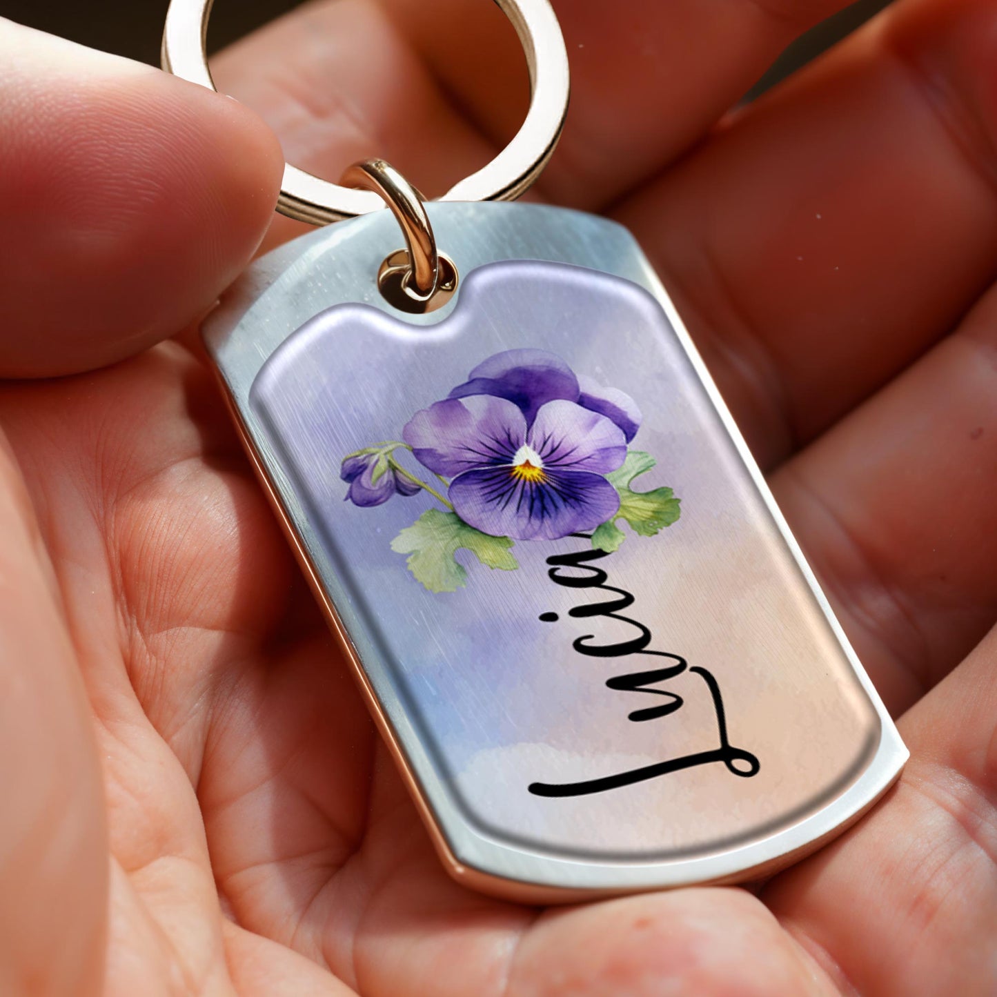Trust Your Heart and Follow Your Dreams Pansy Flower Design
