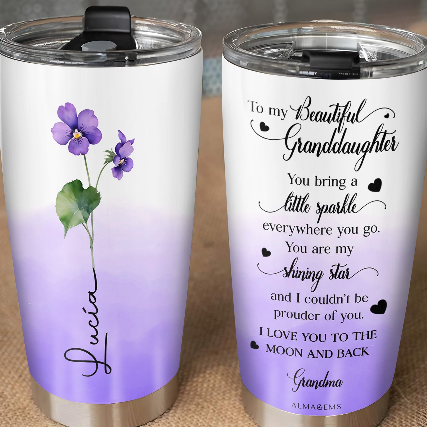 Shining Star Granddaughter Love Stainless Steel Tumbler