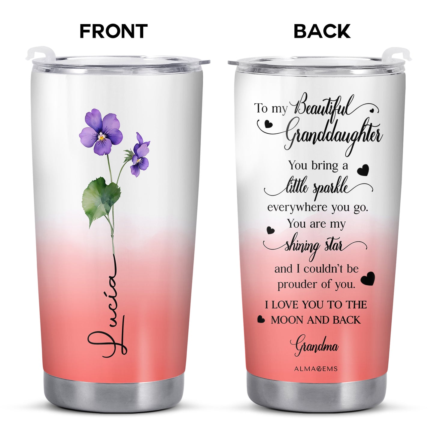 Shining Star Granddaughter Love Stainless Steel Tumbler
