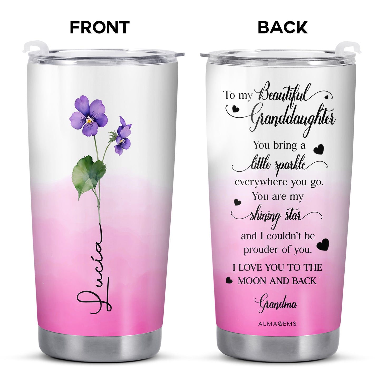 Shining Star Granddaughter Love Stainless Steel Tumbler