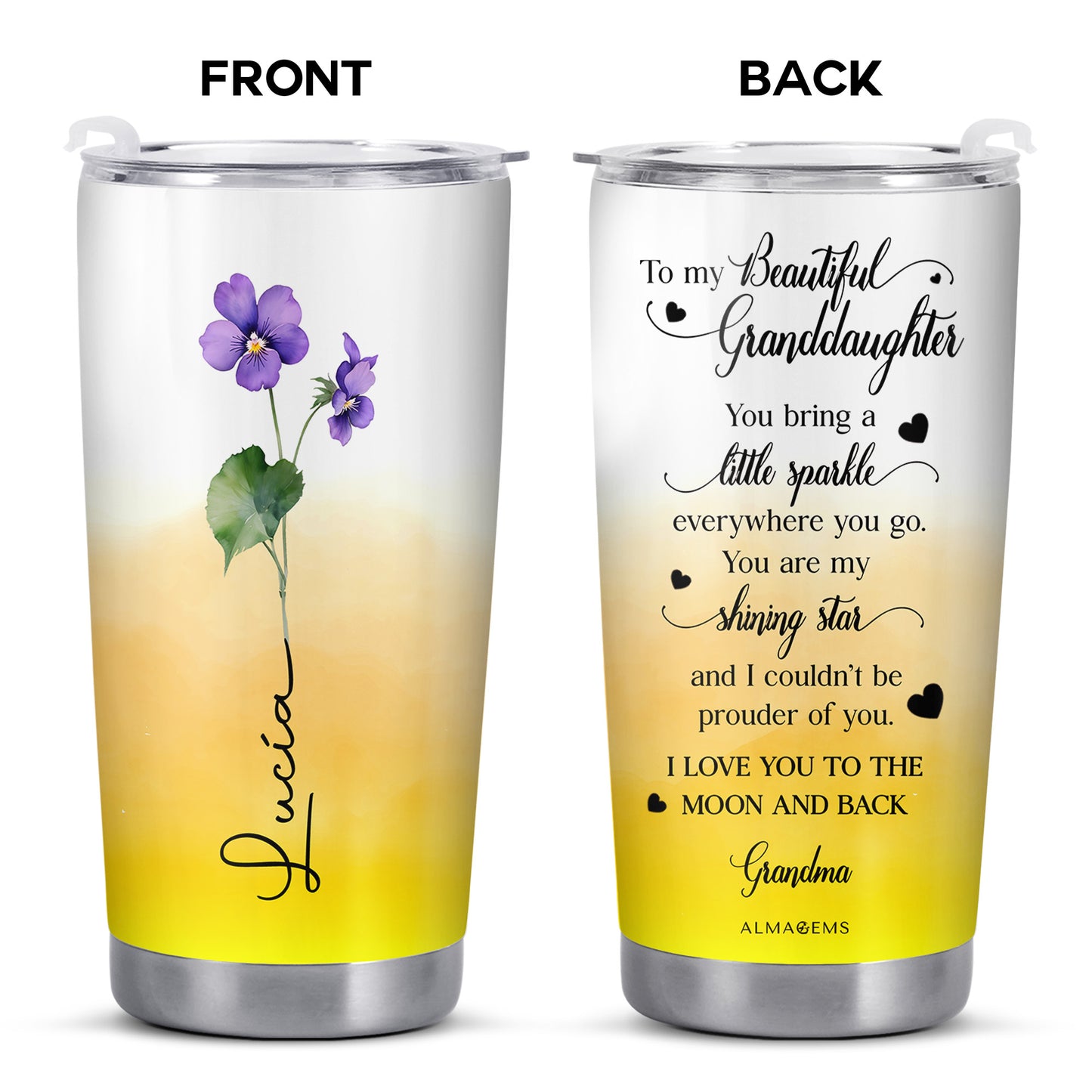 Shining Star Granddaughter Love Stainless Steel Tumbler