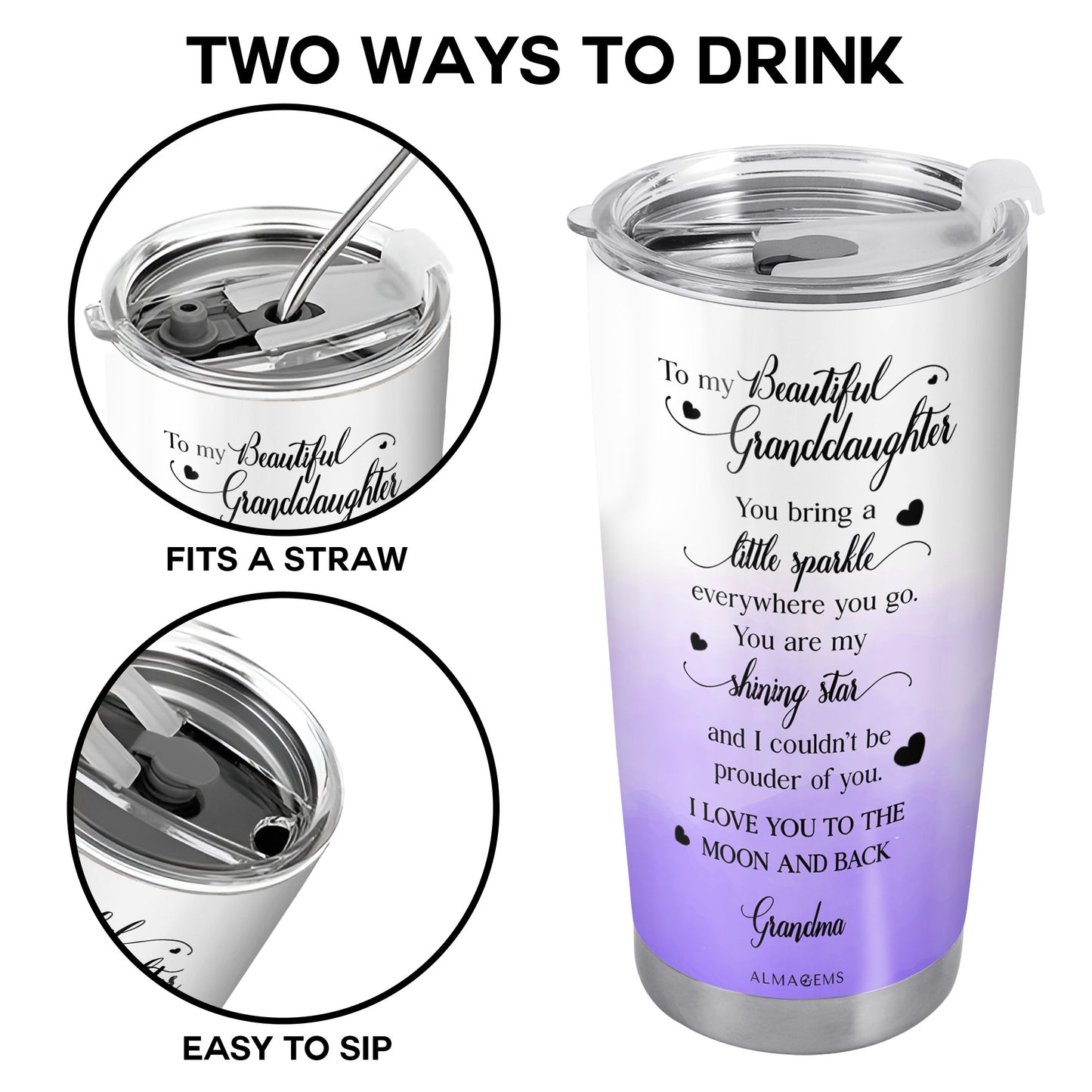 Shining Star Granddaughter Love Stainless Steel Tumbler
