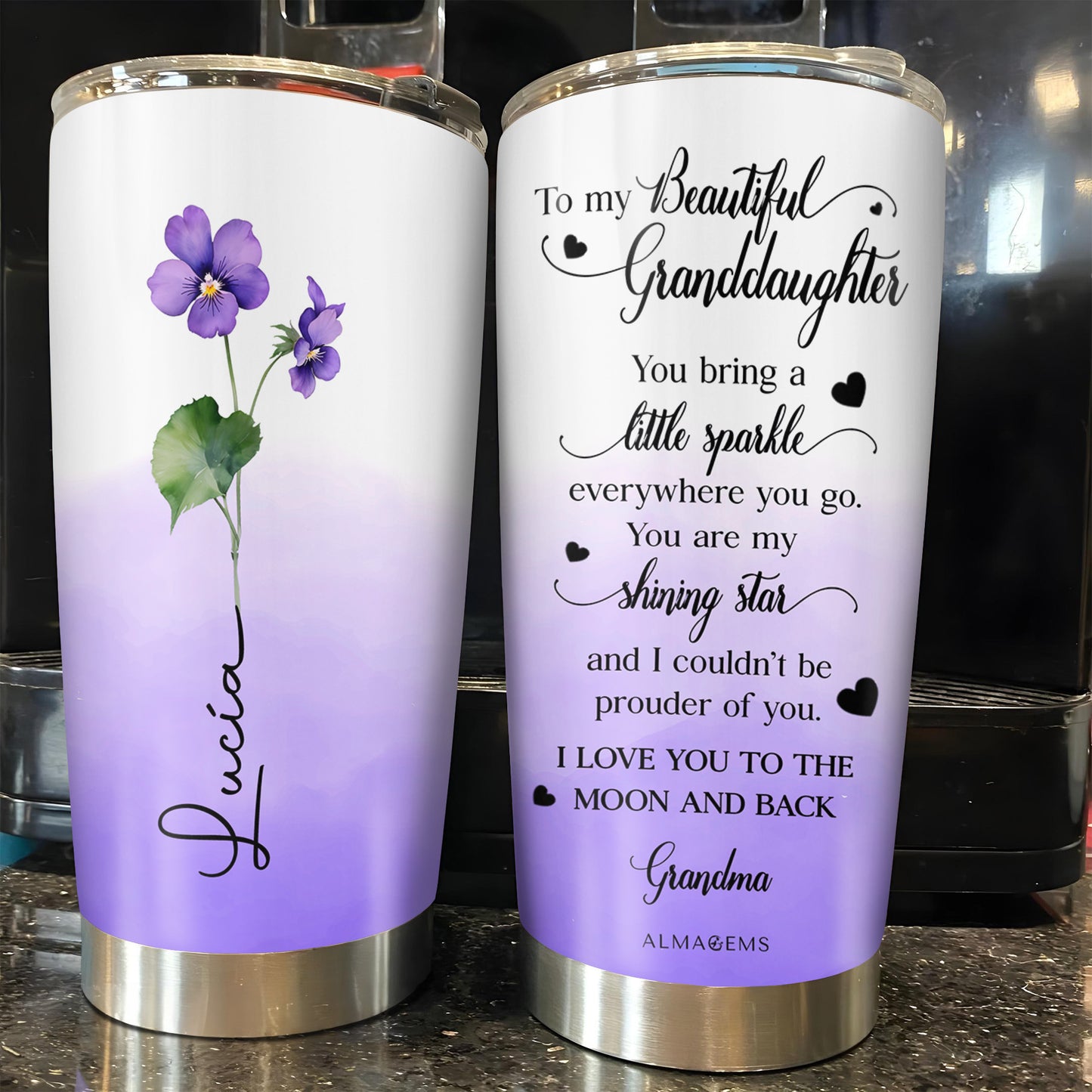 Shining Star Granddaughter Love Stainless Steel Tumbler