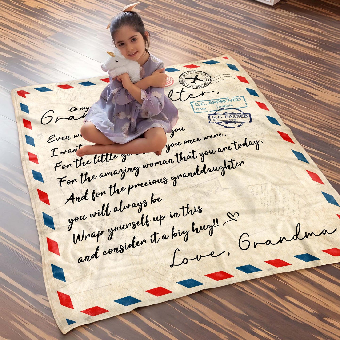 Big Hug Love Letter Theme With Airmail Border