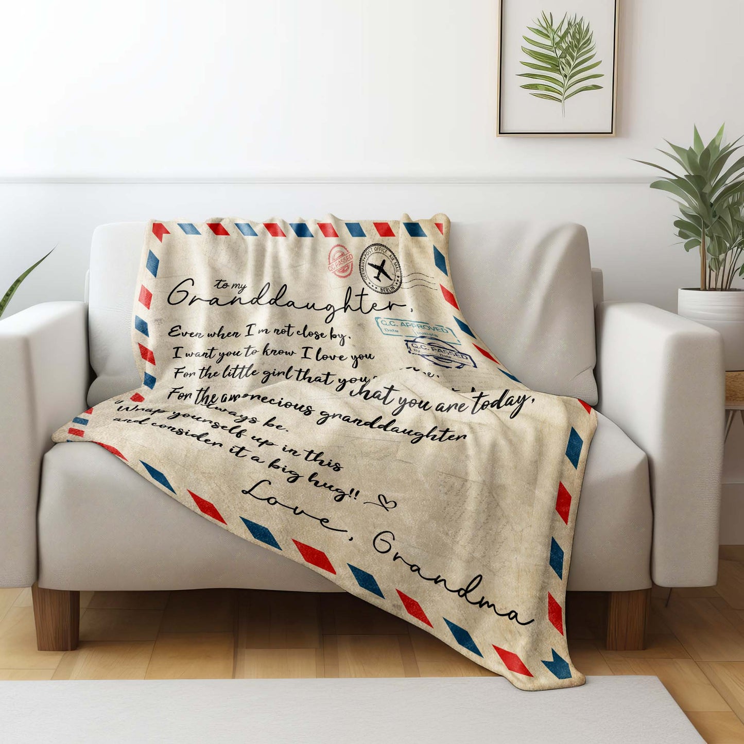 Big Hug Love Letter Theme With Airmail Border