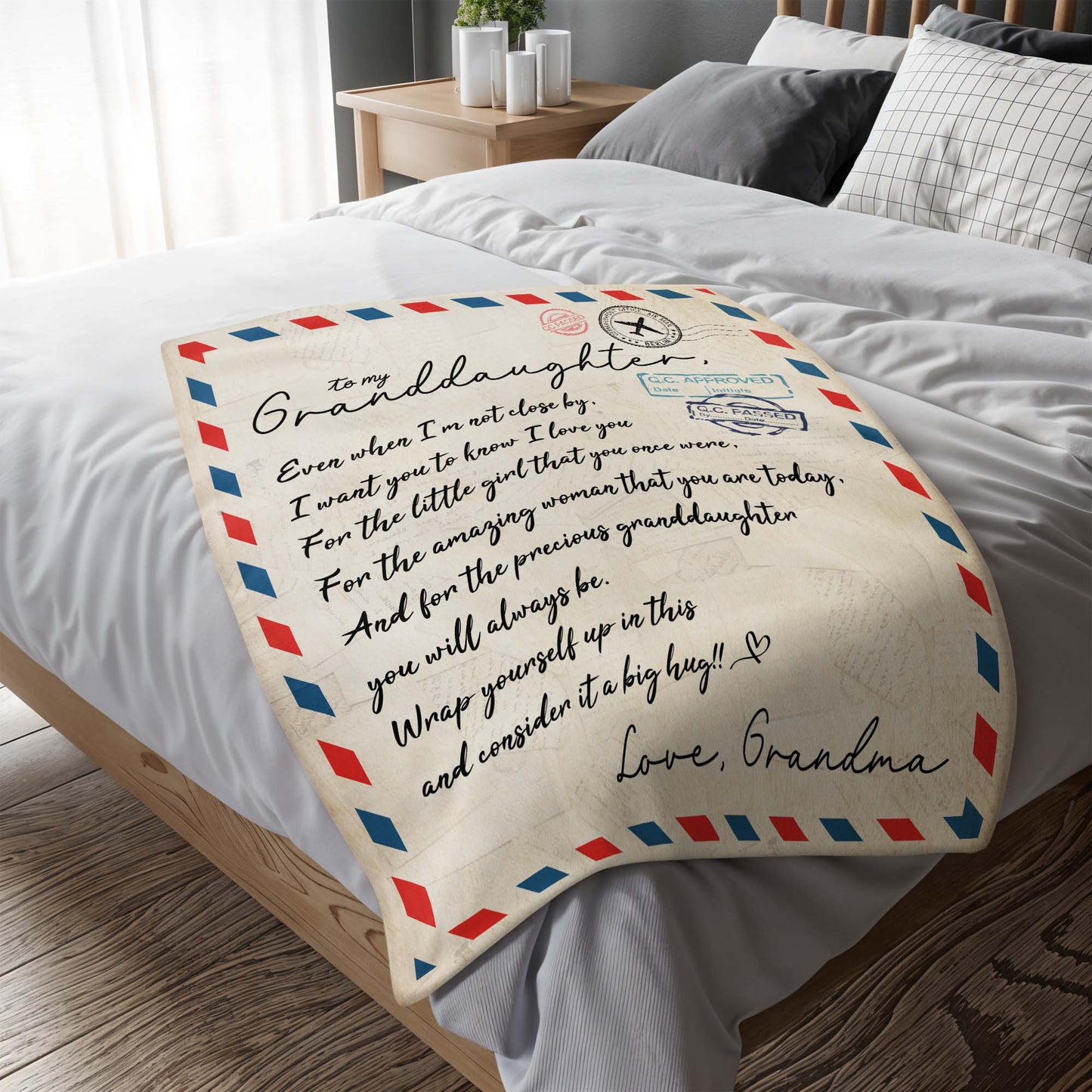 Big Hug Love Letter Theme With Airmail Border