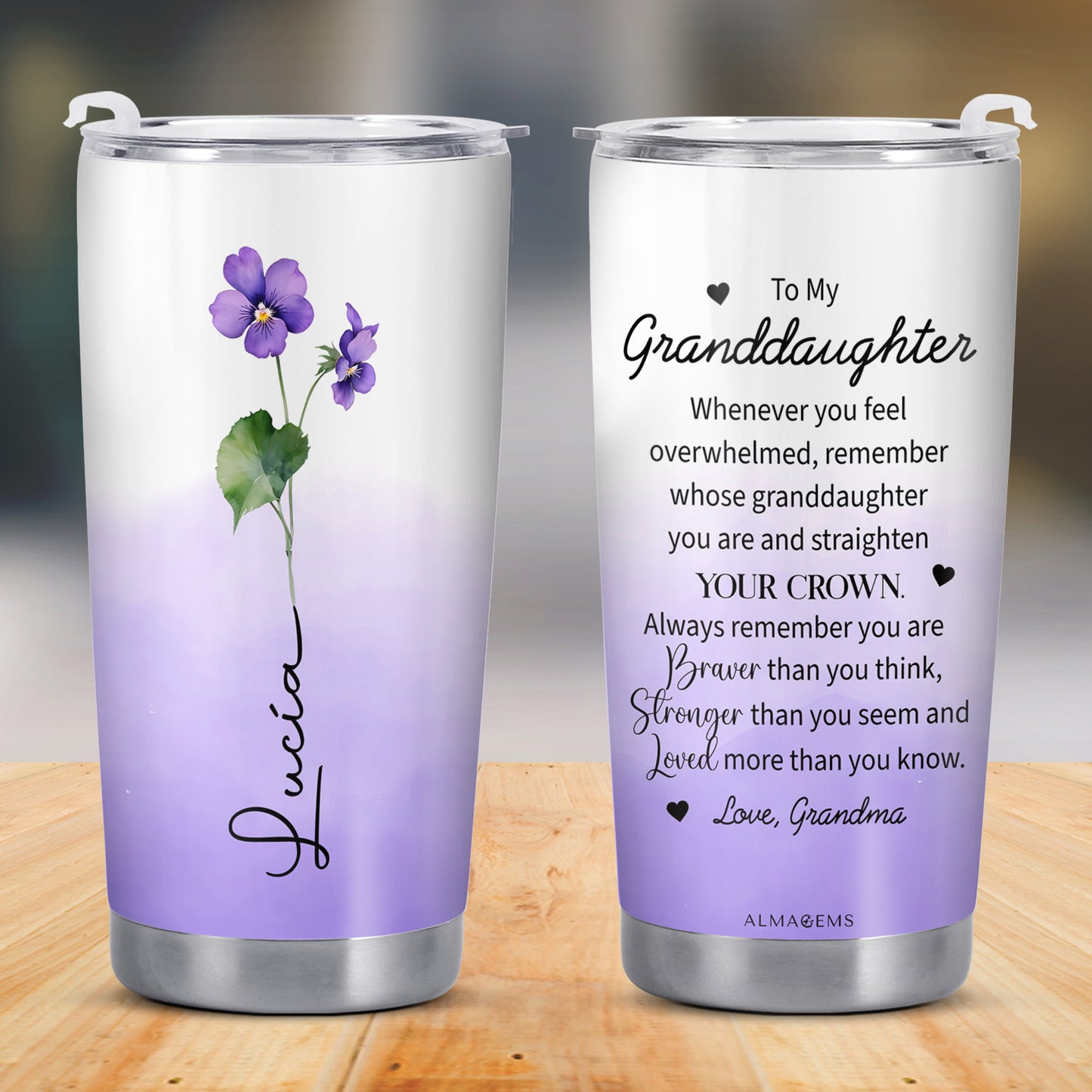 Braver, Stronger, Loved Inspirational Message For Granddaughters