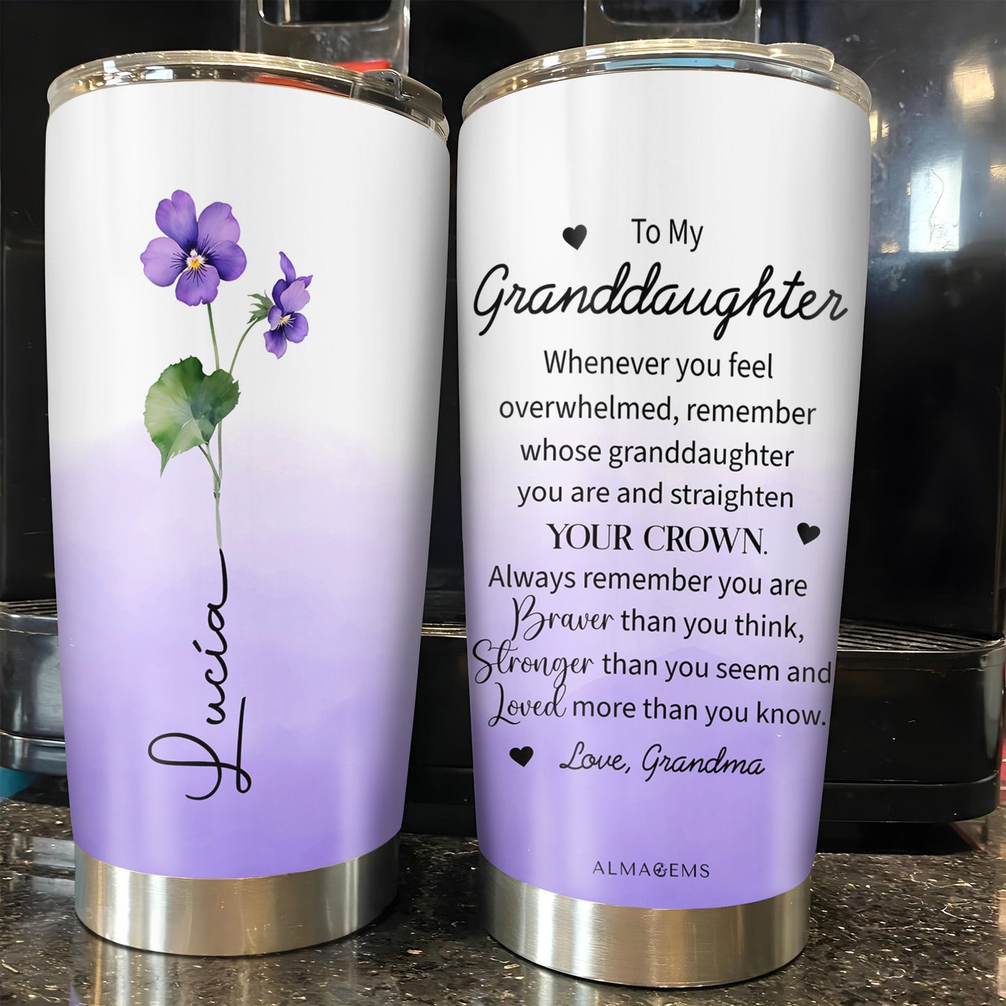 Braver, Stronger, Loved Inspirational Message For Granddaughters