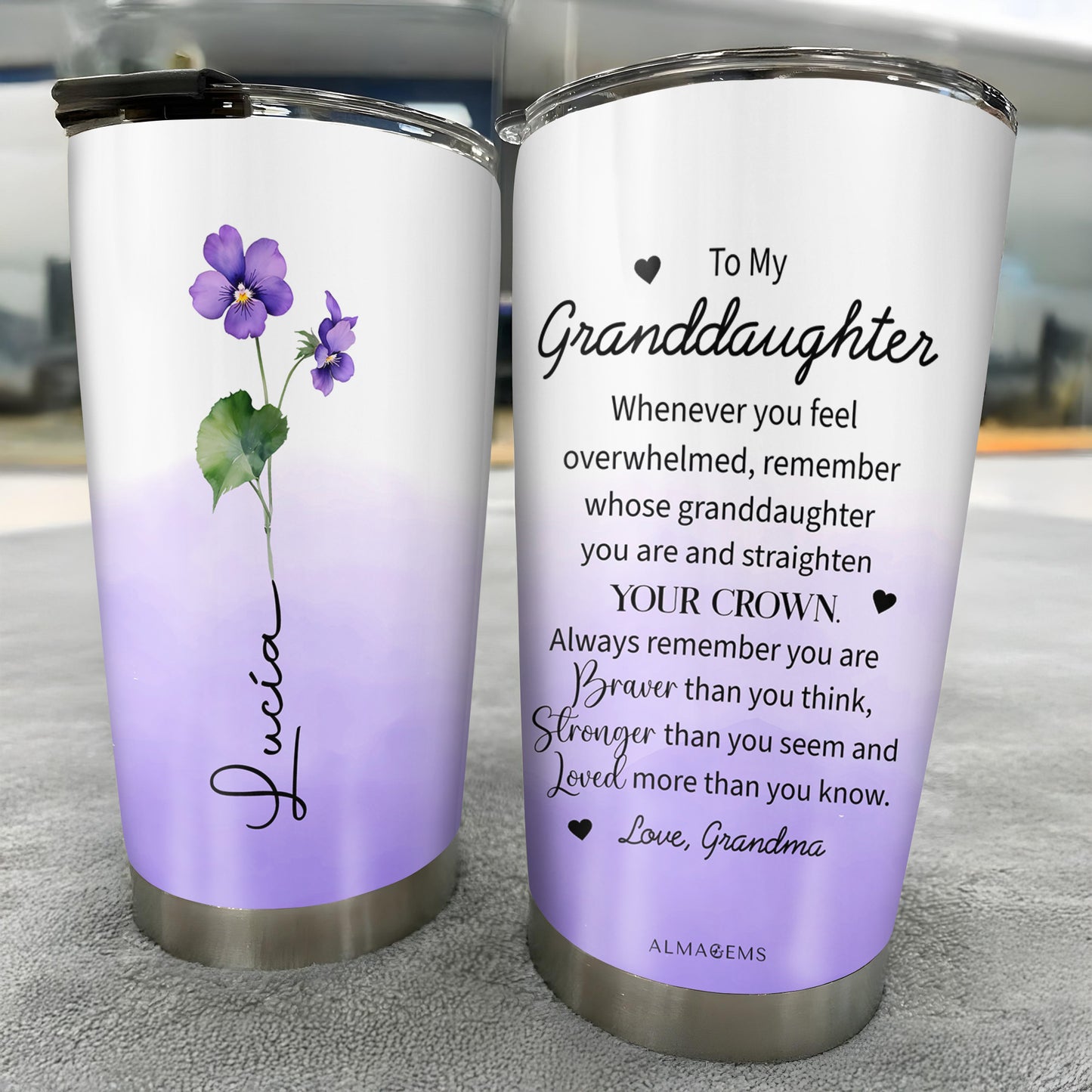 Braver, Stronger, Loved Inspirational Message For Granddaughters