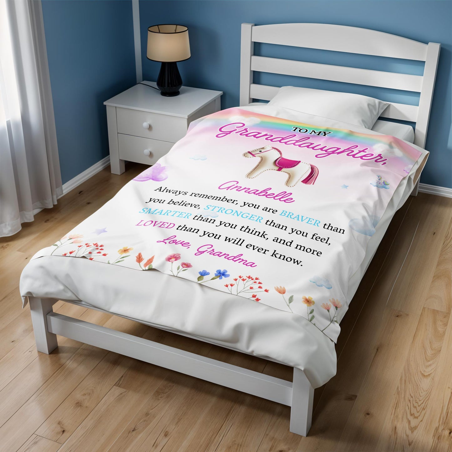 Braver Stronger Smarter Loved Rainbow Horse Design