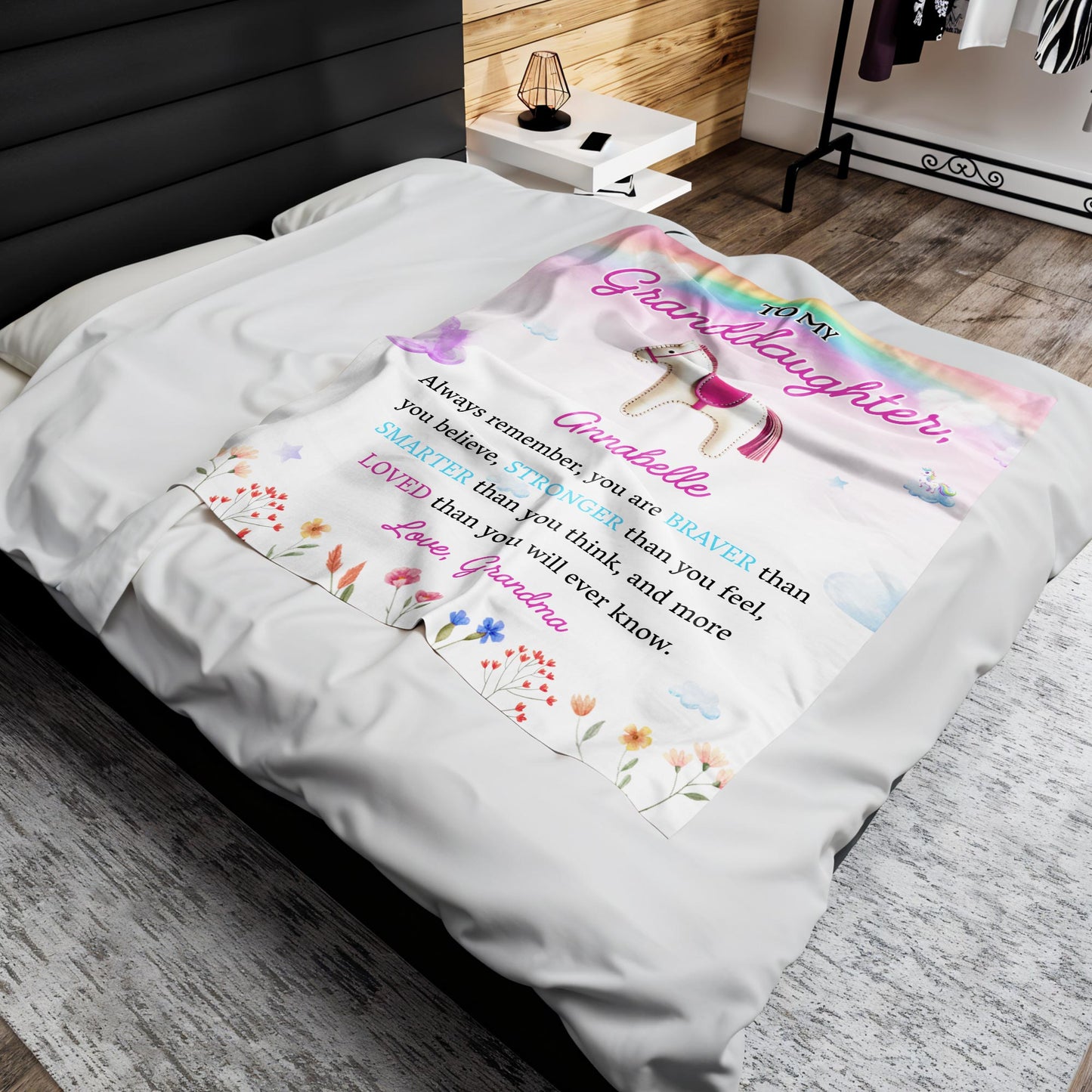Braver Stronger Smarter Loved Rainbow Horse Design
