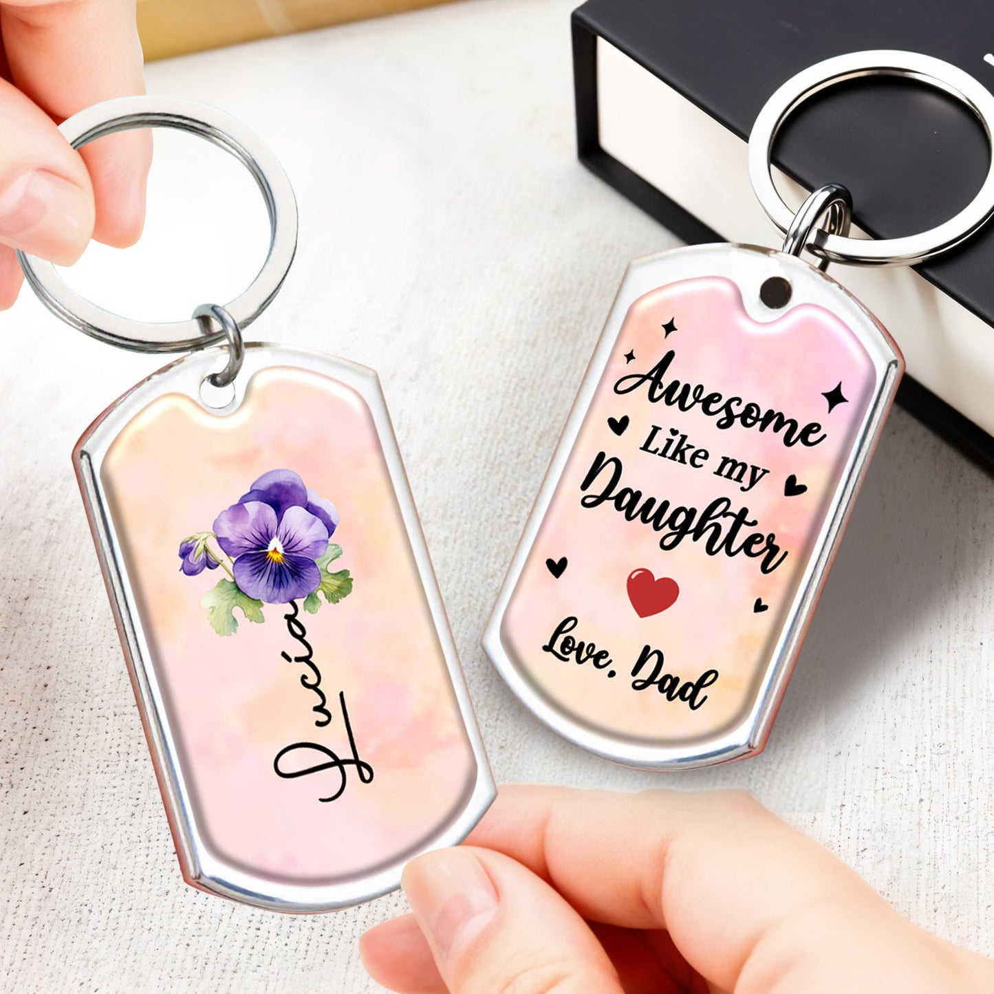 Awesome Like My Daughter With Heart And Flower