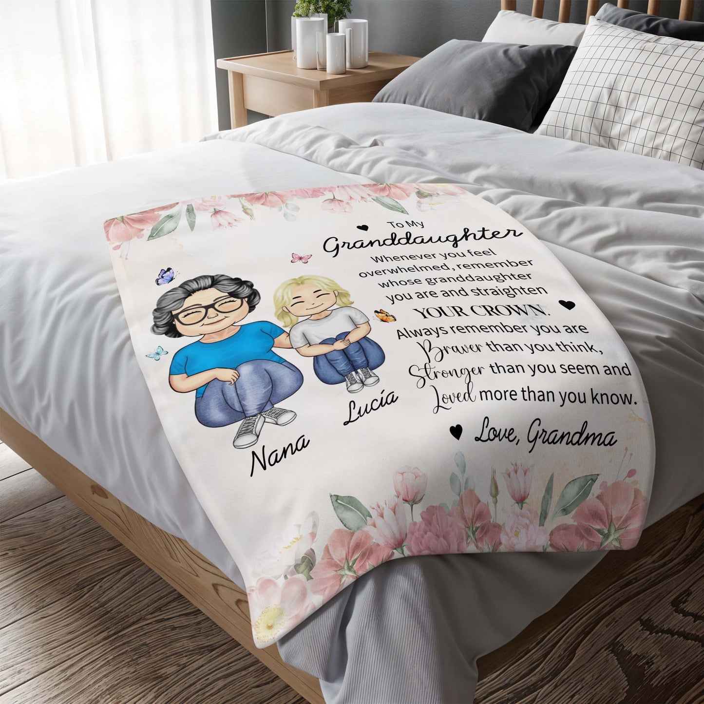 Braver Stronger Loved More Inspirational Quote For Granddaughter