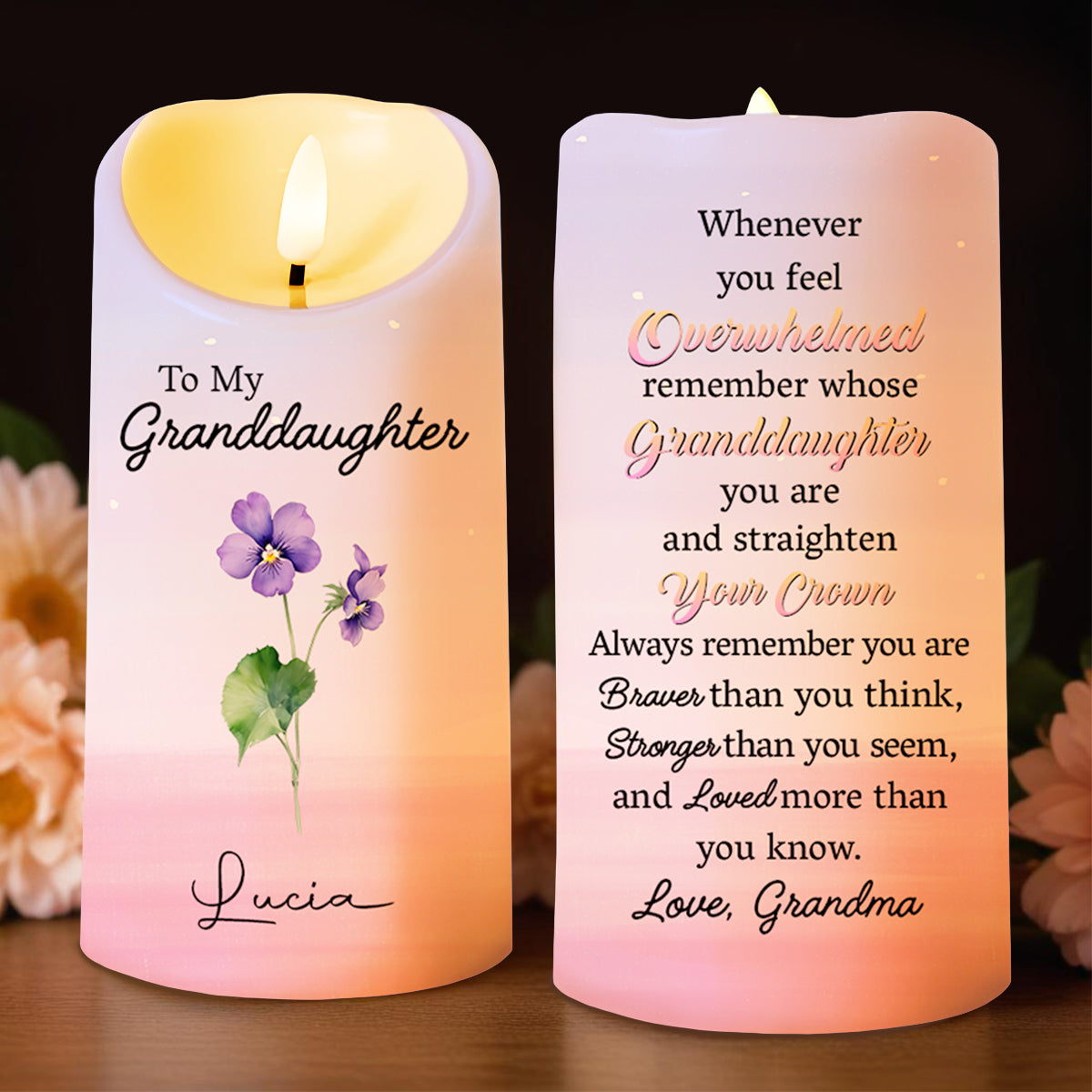 Braver Than You Think, Loved More Than You Know Candle