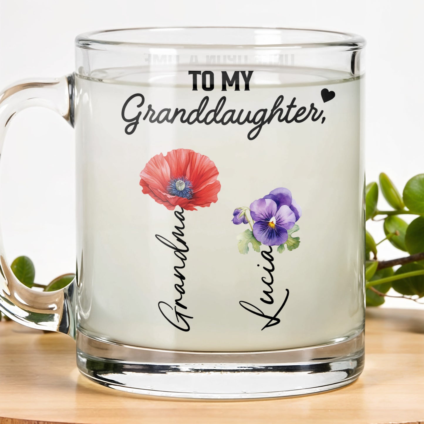Granddaughter Mug With Heartfelt Message And Floral Design