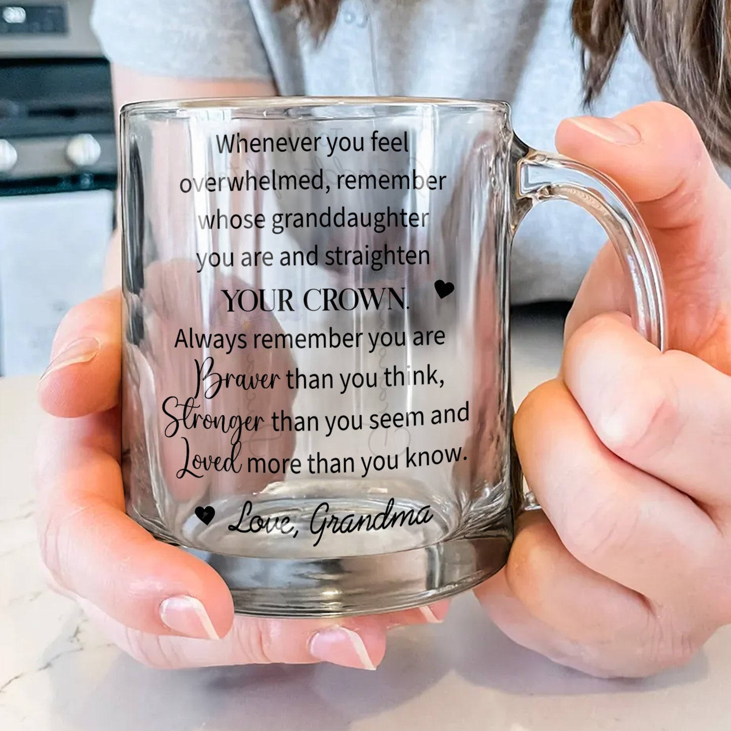 To My Granddaughter Braver Stronger Loved Crown And Flowers
