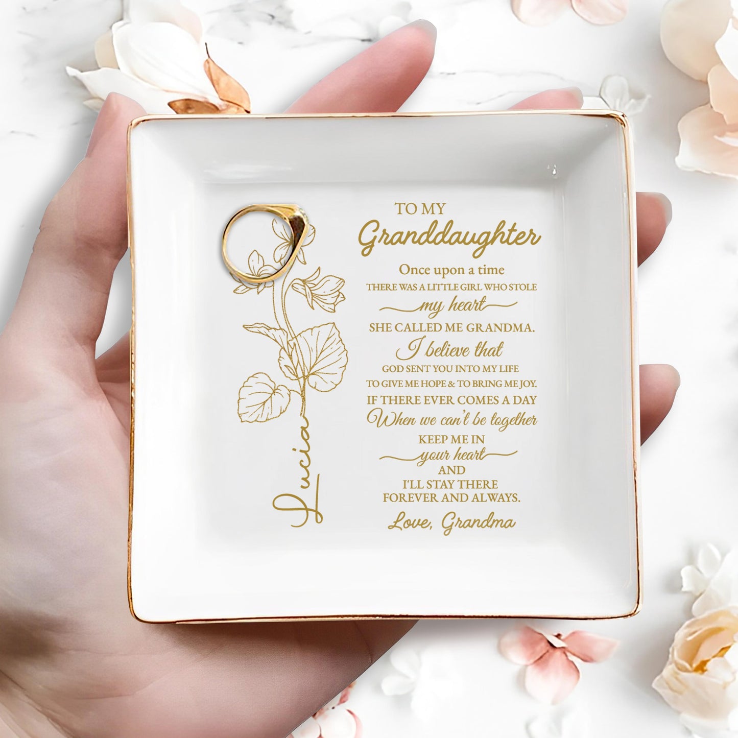 To My Granddaughter, Love And Flowers
