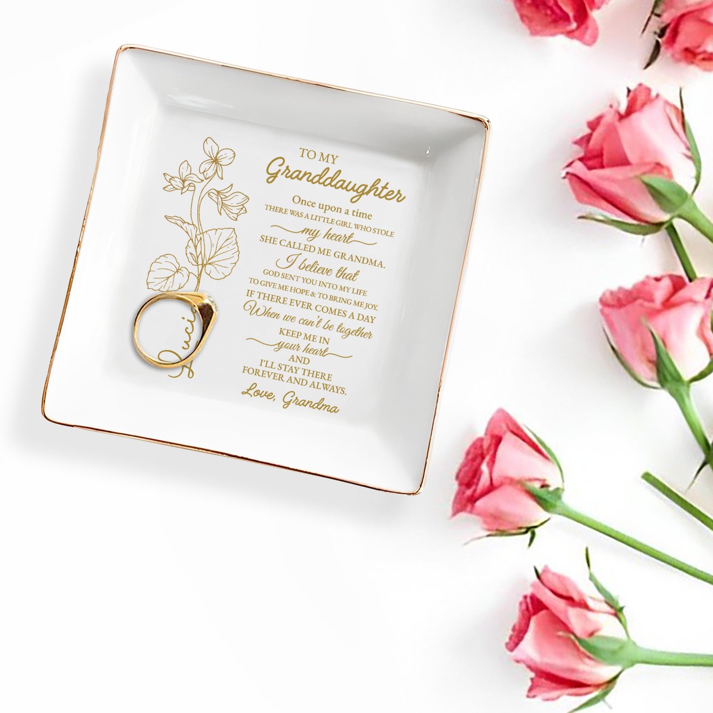 To My Granddaughter, Love And Flowers