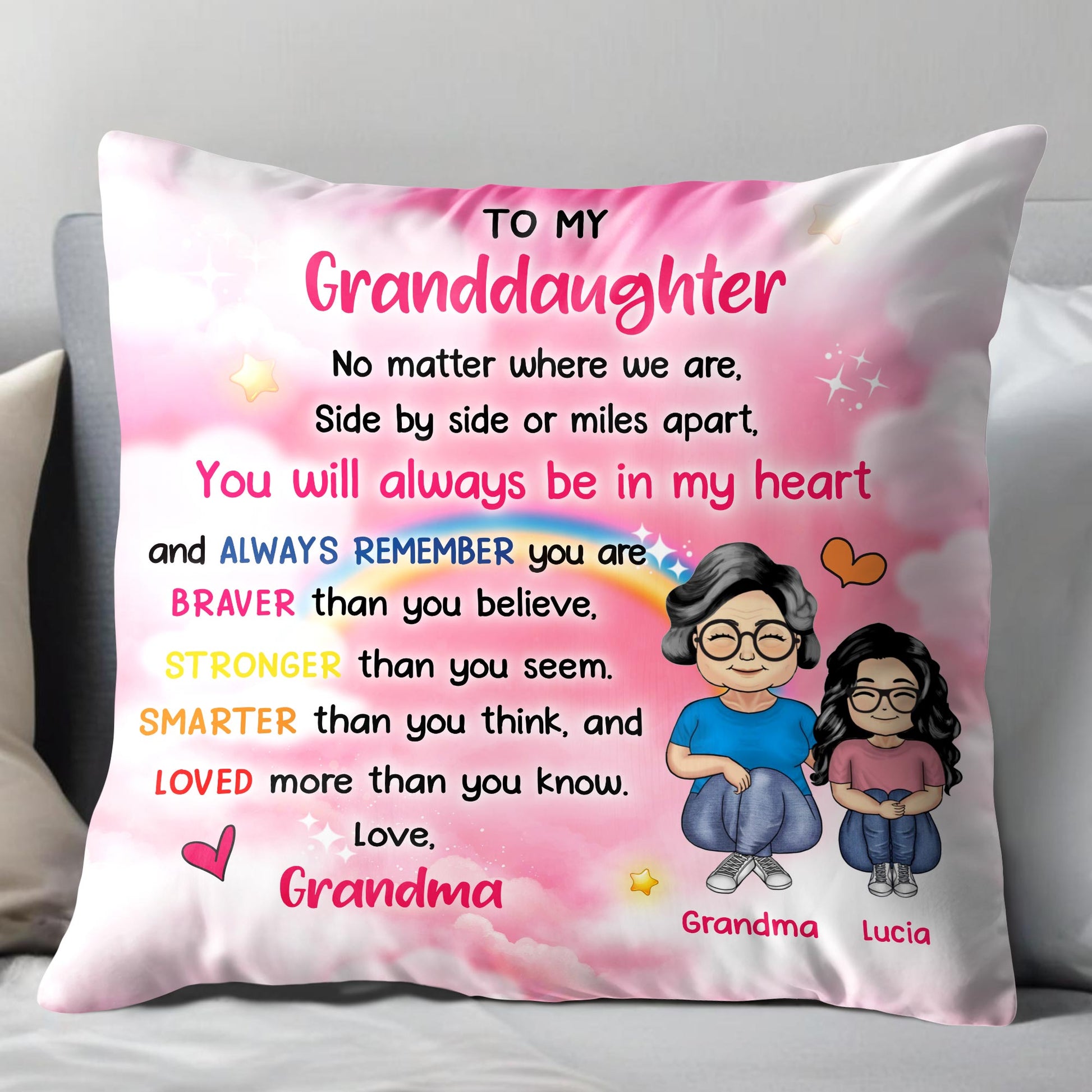 To My Granddaughter, Always Remember You Are Loved, Stars and Hearts