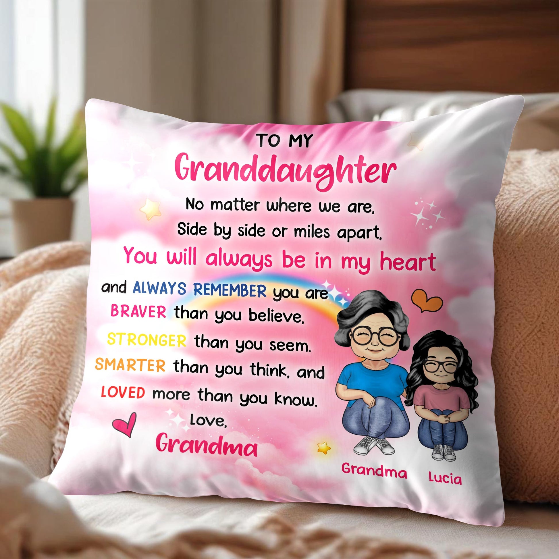 To My Granddaughter, Always Remember You Are Loved, Stars and Hearts