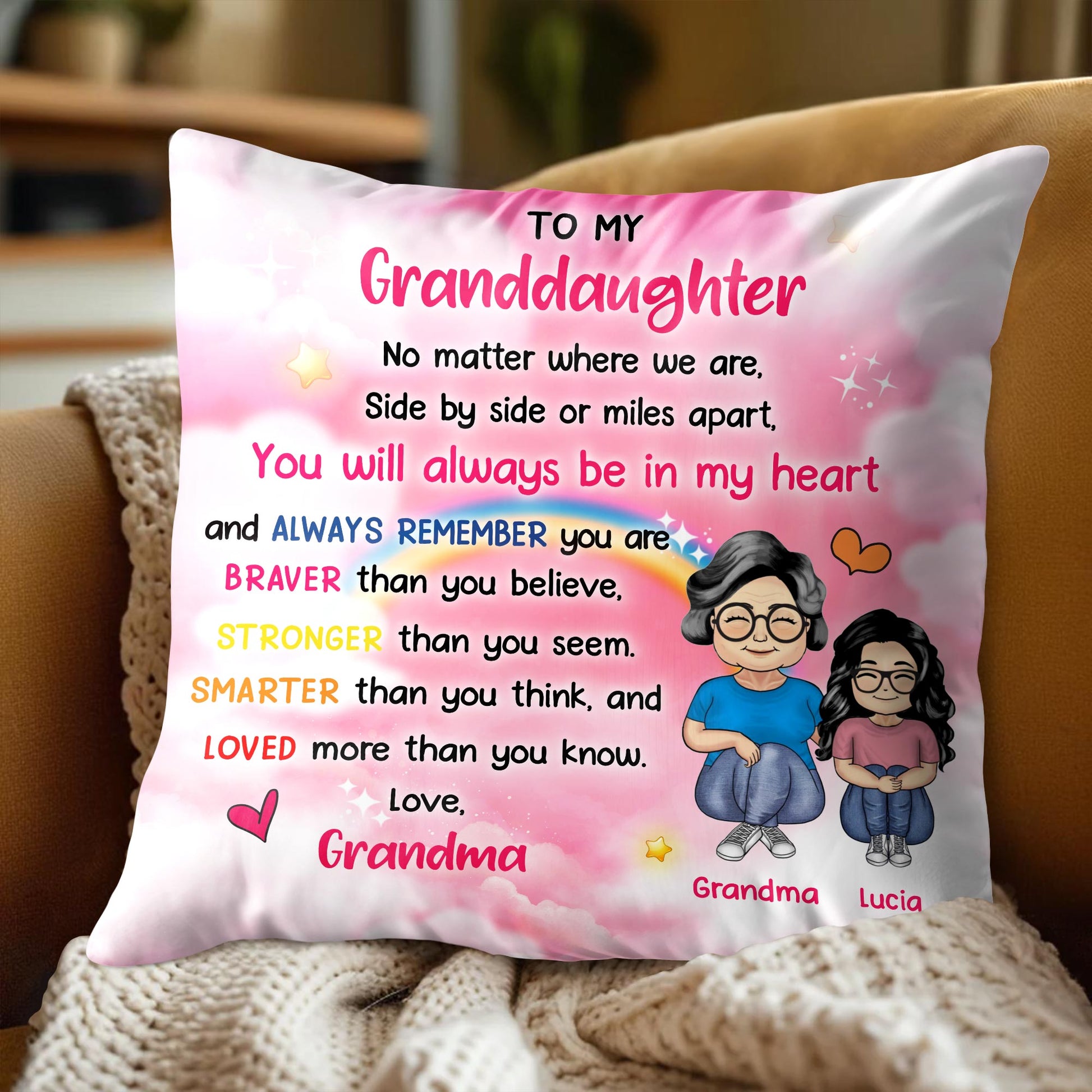 To My Granddaughter, Always Remember You Are Loved, Stars and Hearts