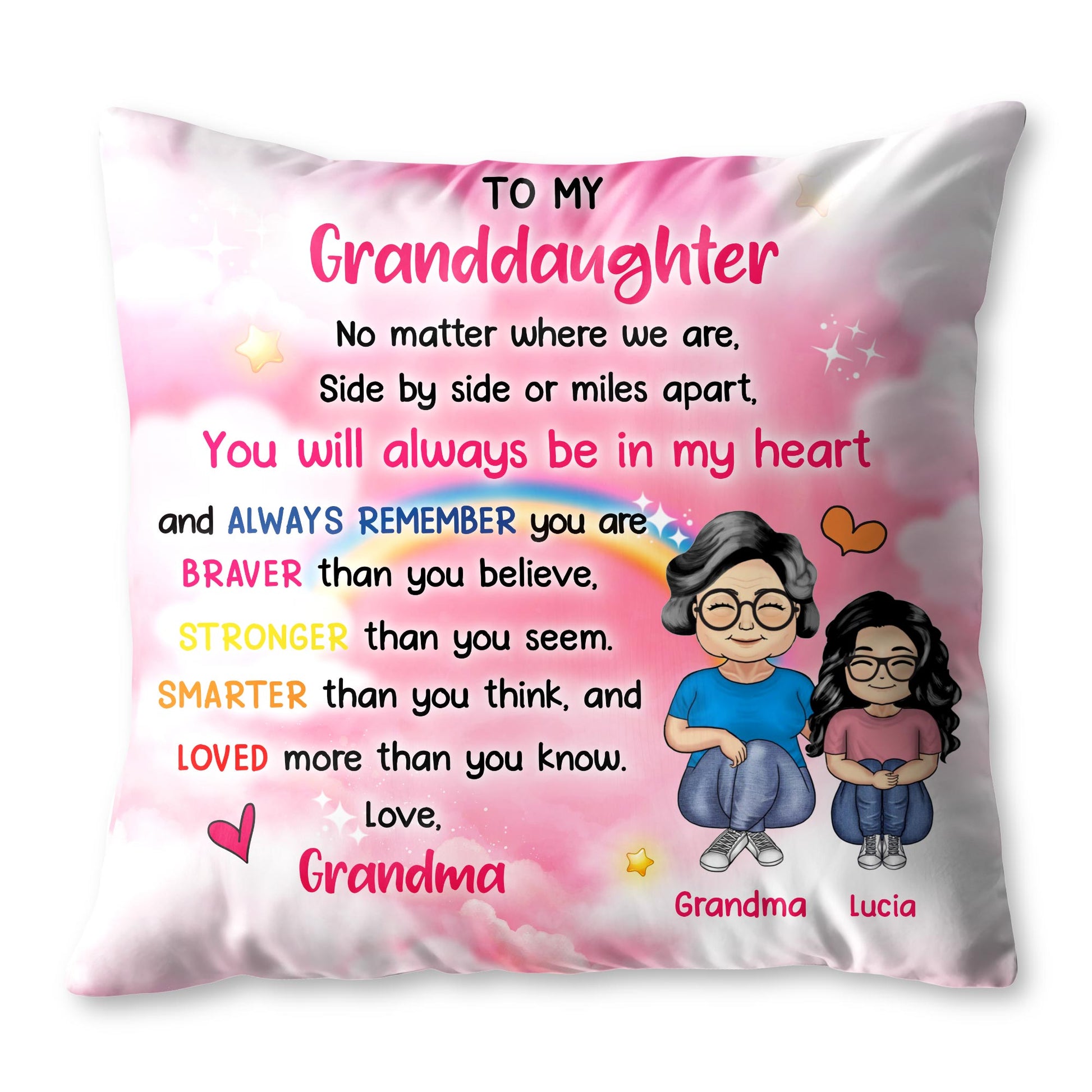 To My Granddaughter, Always Remember You Are Loved, Stars and Hearts