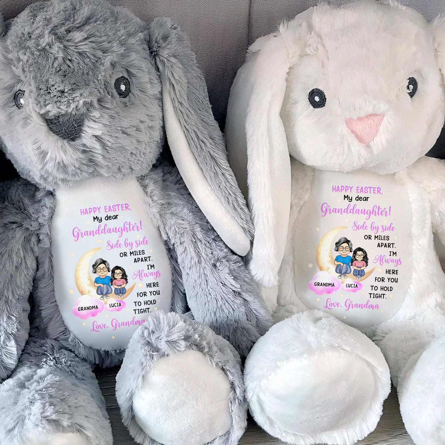 Happy Easter, My Dear Granddaughter, Side By Side Or Miles Apart, Bunny