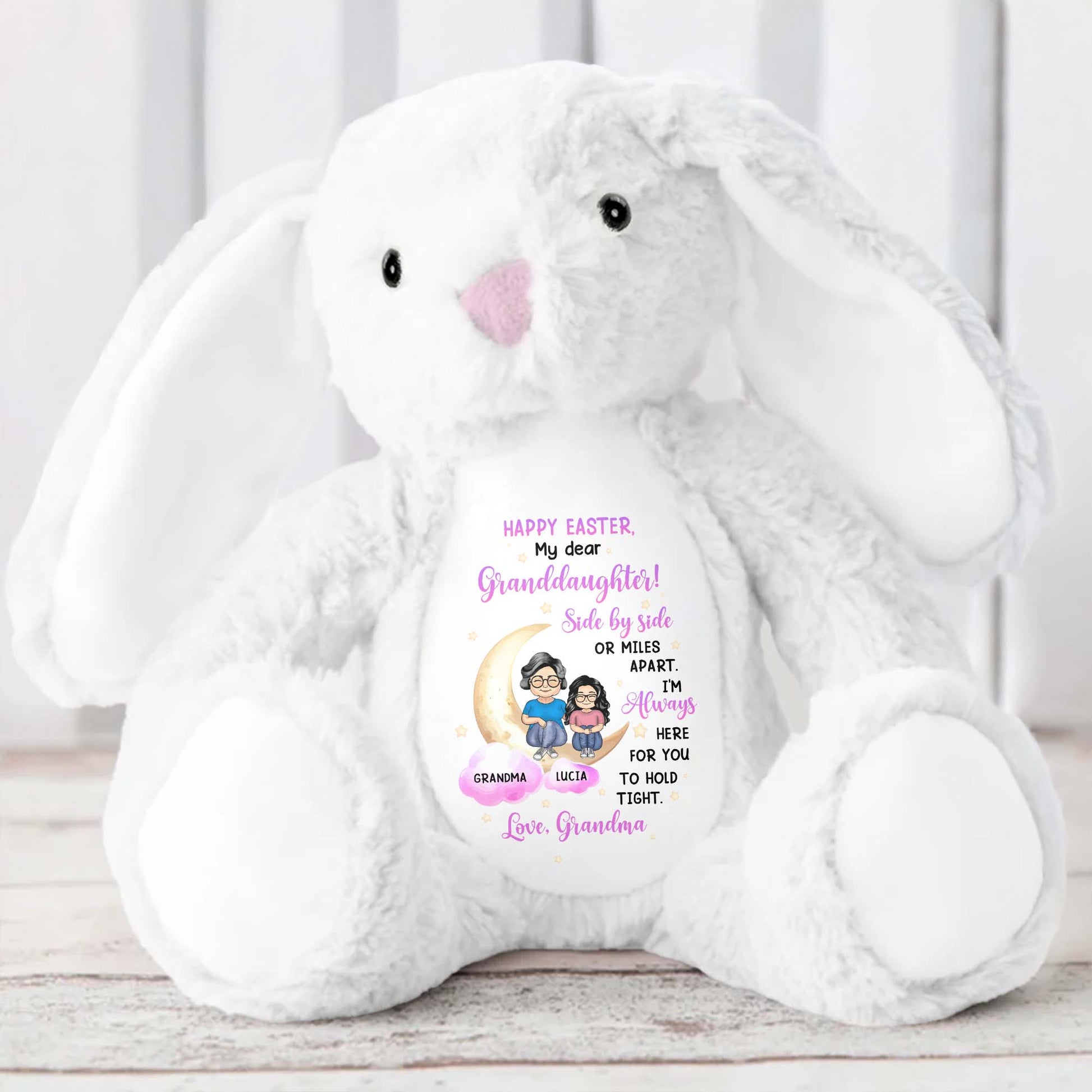 Happy Easter, My Dear Granddaughter, Side By Side Or Miles Apart, Bunny