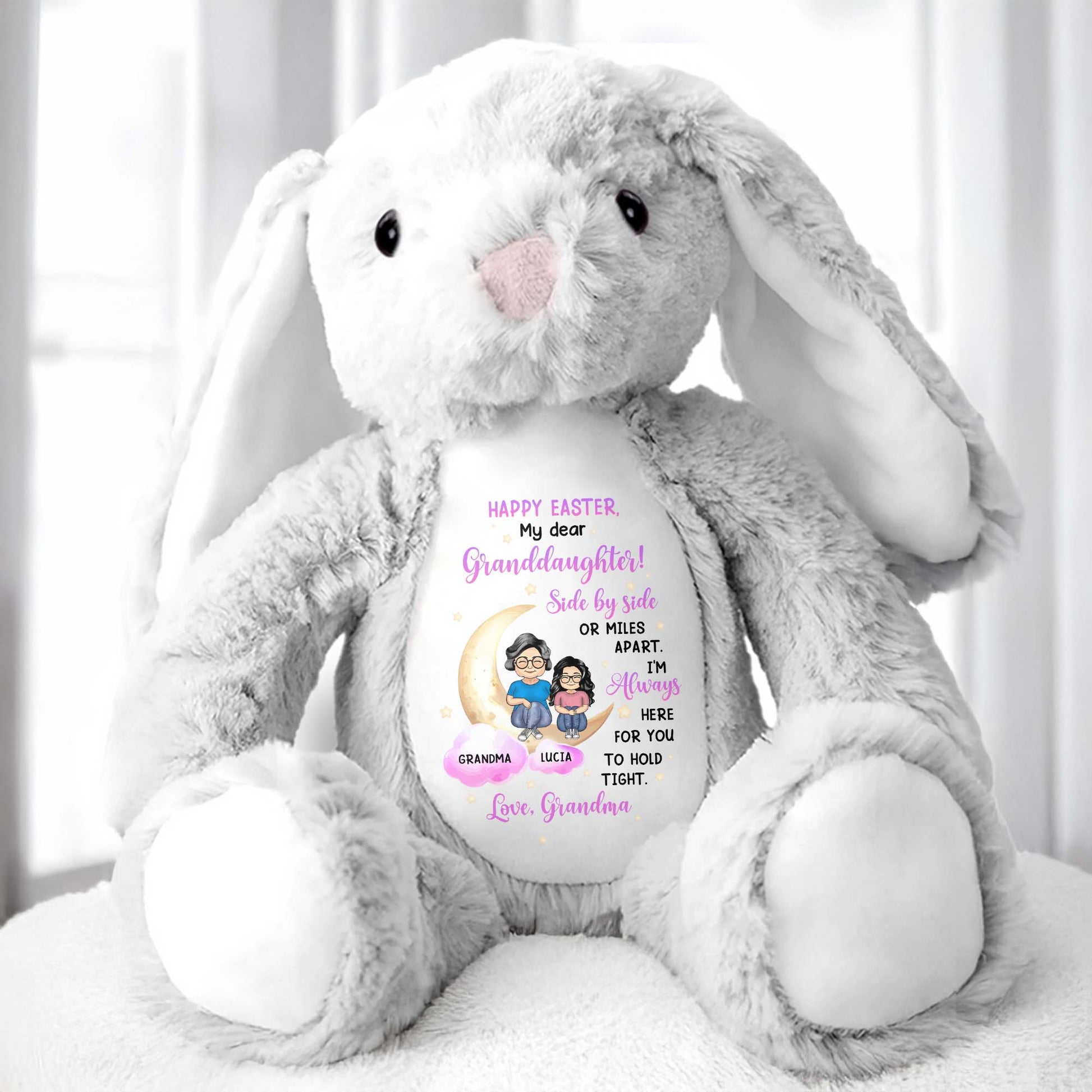 Happy Easter, My Dear Granddaughter, Side By Side Or Miles Apart, Bunny